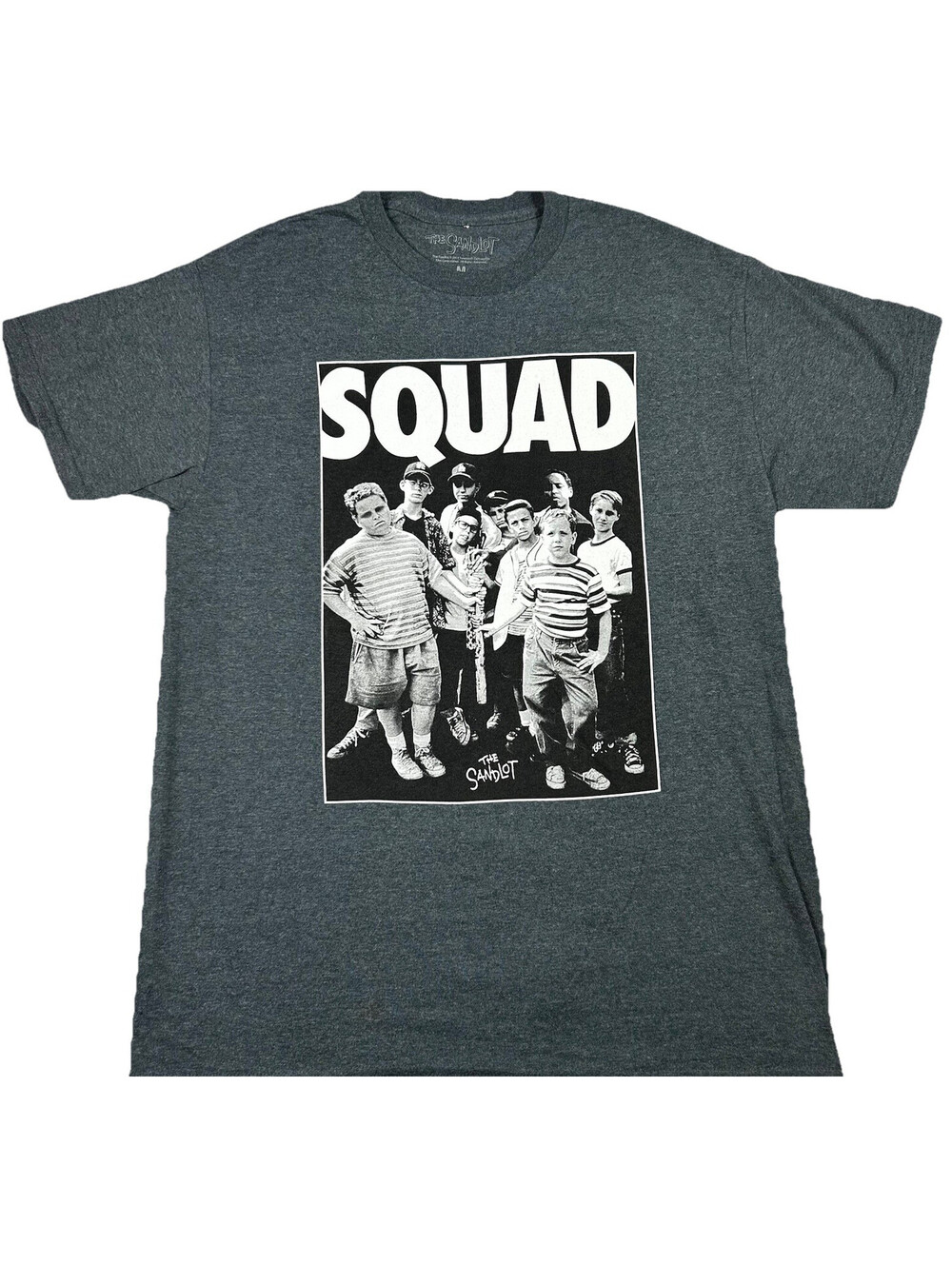 The Sandlot Cast Squad Crew T Shirt Mens Medium Gray Movie Shirt 100% Cotton New